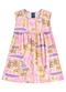 Bee Loop - Vestido Estampado Infantil Verde - variação: Rosa