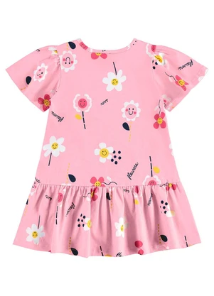 Bee Loop - Vestido Estampado Infantil Rosa - BEE LOOP