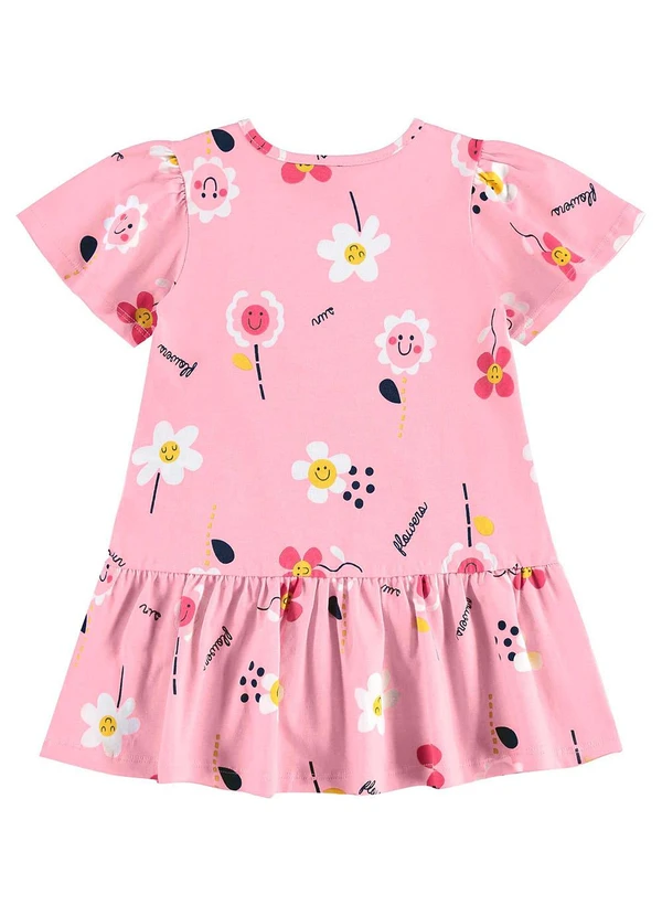 Bee Loop - Vestido Estampado Infantil Rosa 2