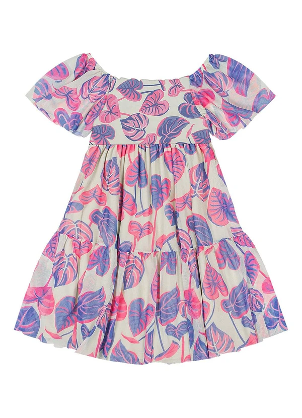 Quimby - Vestido Estampado Infantil Roxo 4