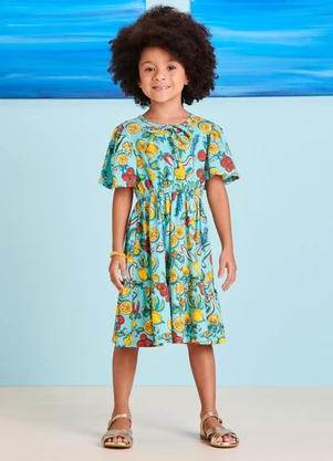 Momi - Vestido Estampado Itália Verde - MOMI