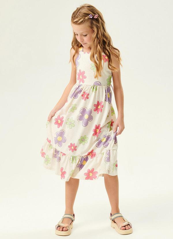 Abrange - Vestido Estampado Off White 1