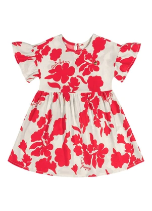 Quimby - Vestido Estampado para Bebê Off White - QUIMBY