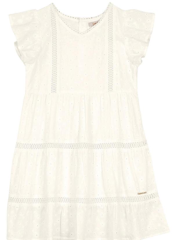Carinhoso - Vestido Evasê em Laíse Branco