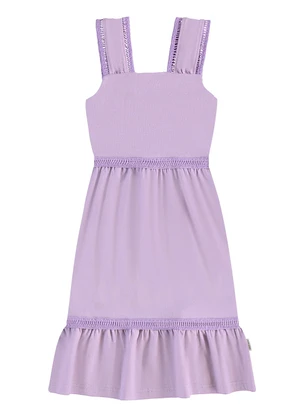 Malwee Kids - Vestido Evasê em Linhos Lavanda - MALWEE KIDS