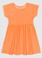 Malwee Kids - Vestido Evasê em Malha Tweed e Jacquard Laranja - variação: Laranja