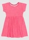 Malwee Kids - Vestido Evasê em Malha Tweed e Jacquard Laranja - variação: Rosa
