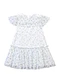 Carinhoso - Vestido Evasê em Tule Floral Off White - variação: Branco