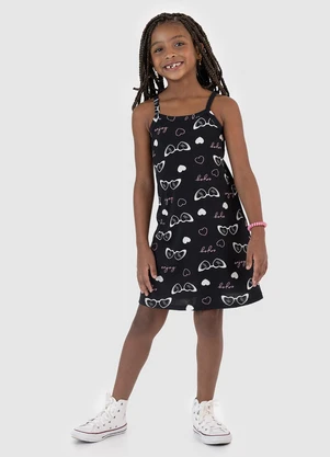 Malwee Kids - Vestido Evasê Enjoy Preto - MALWEE KIDS
