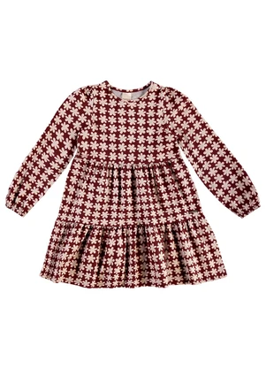 Carinhoso - Vestido Evasê Floral Vermelho - CARINHOSO