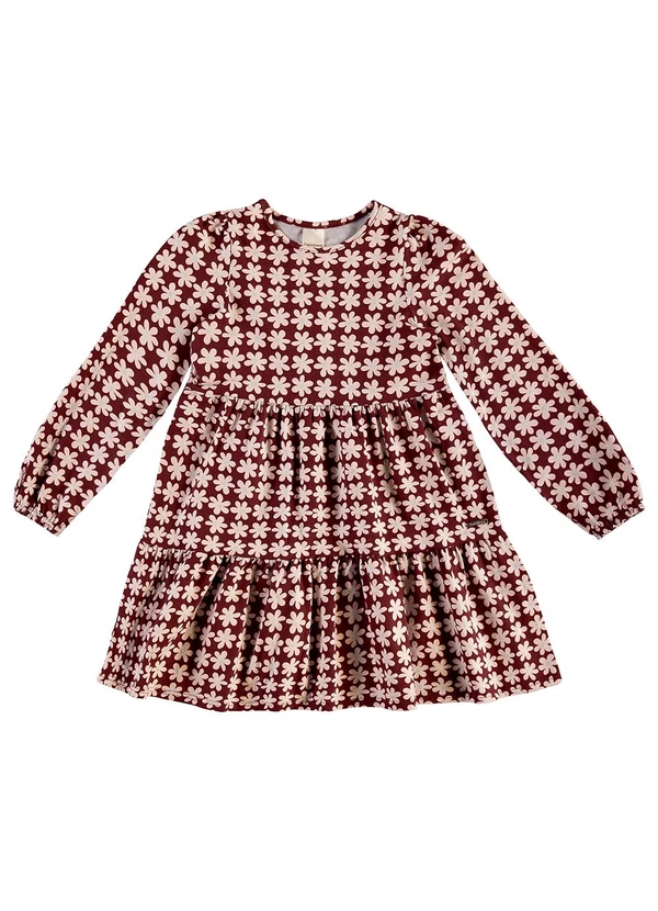 Carinhoso - Vestido Evasê Floral Vermelho