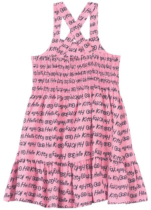 Carinhoso - Vestido Evasê Hello Kitty Rosa 3