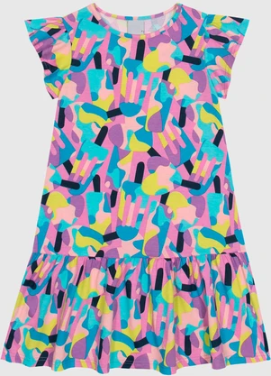 Malwee Kids - Vestido Evasê Picolé Rosa Claro - MALWEE KIDS