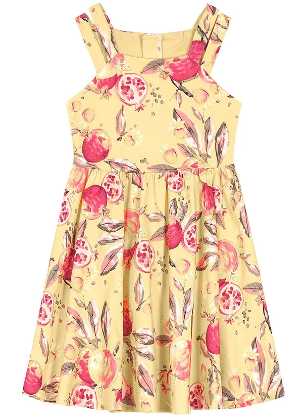 Carinhoso - Vestido Evasê Romã Amarelo