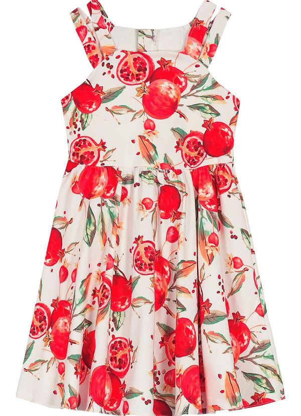 Carinhoso - Vestido Evasê Romã Branco