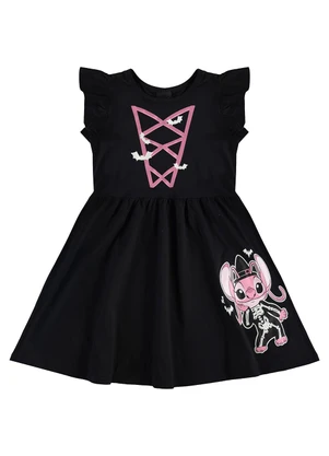 Malwee Kids - Vestido Fantasia Angel Stitch Preto - MALWEE KIDS