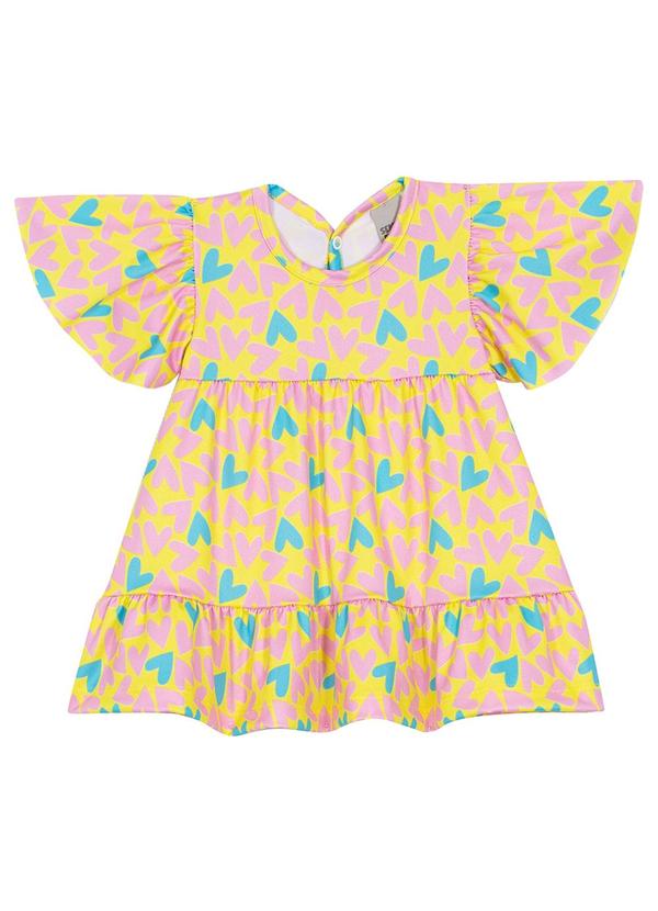 Sempre Kids - Vestido Feminino Crepe Sublimado Ipê
