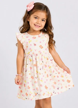 Select - Vestido Feminino Estampado em Malha Cotton Bege - SELECT