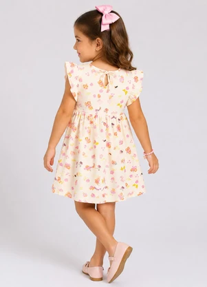 Select - Vestido Feminino Estampado em Malha Cotton Bege - SELECT