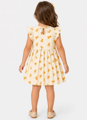 Select - Vestido Feminino Estampado em Malha Cotton Bege - SELECT