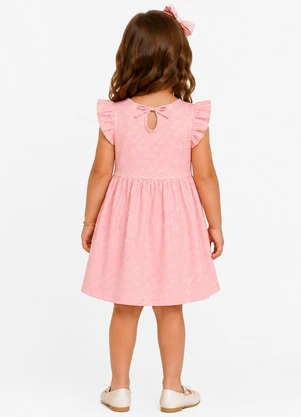 Select - Vestido Feminino Estampado em Malha Cotton Rosa - SELECT