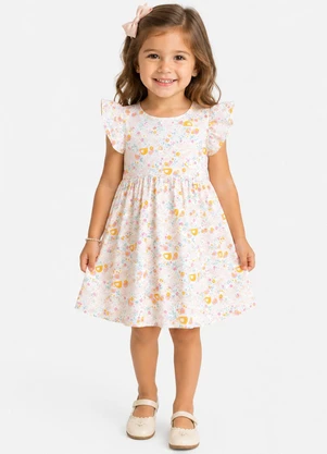 Select - Vestido Feminino Estampado em Malha Cotton Rosa - SELECT