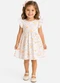 Select - Vestido Feminino Estampado em Malha Cotton Bege - variação: Rosa
