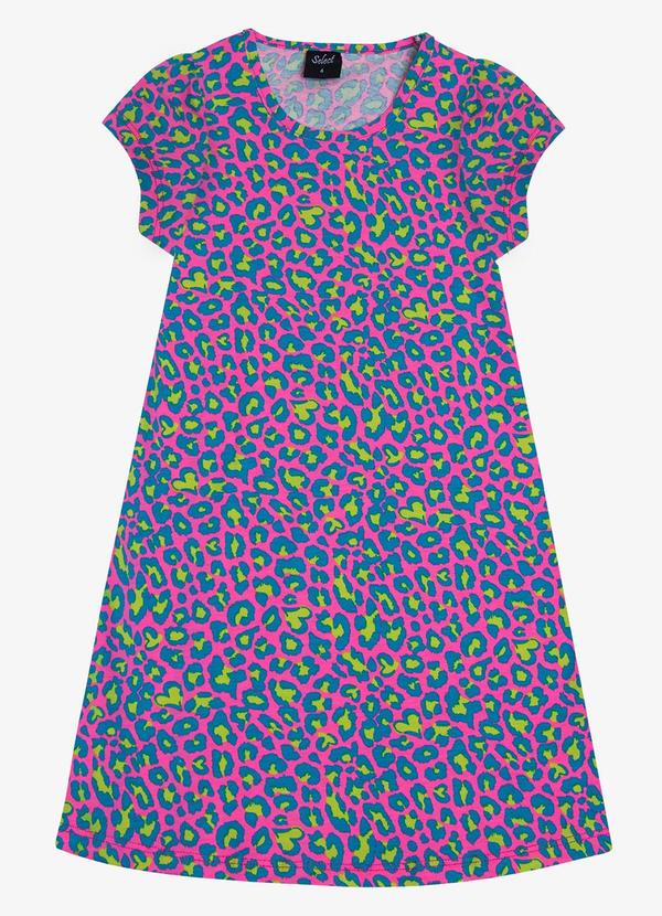 Select - Vestido Feminino Estampado Infantil Azul