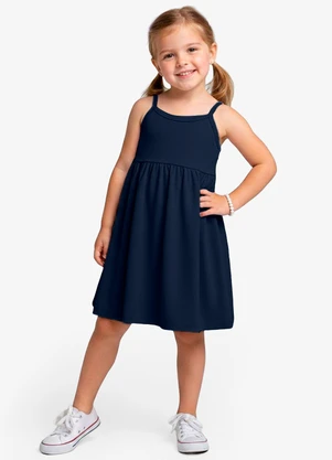 Select - Vestido Feminino Infantil de Alças Azul - SELECT