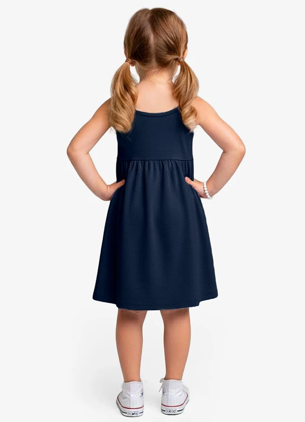 Select - Vestido Feminino Infantil de Alças Azul 2