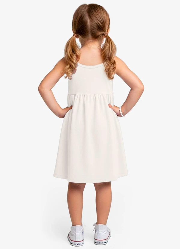 Select - Vestido Feminino Infantil de Alças Bege 2