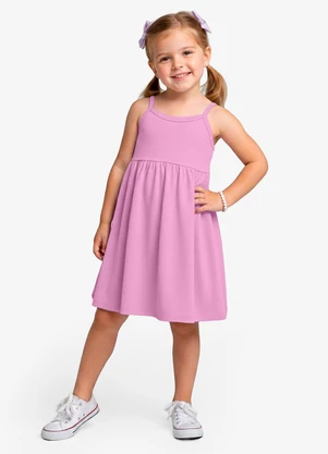 Select - Vestido Feminino Infantil de Alças Rosa - SELECT
