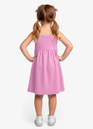 Select - Vestido Feminino Infantil de Alças Rosa - SELECT