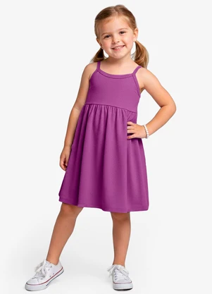 Select - Vestido Feminino Infantil de Alças Roxo - SELECT