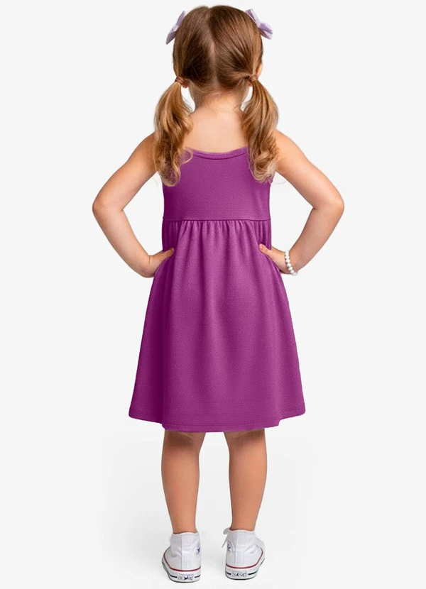Select - Vestido Feminino Infantil de Alças Roxo 2