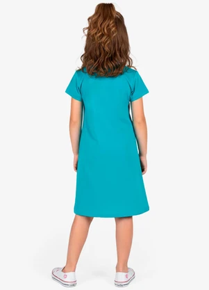 Select - Vestido Feminino Infantil em Molecotton Azul - SELECT