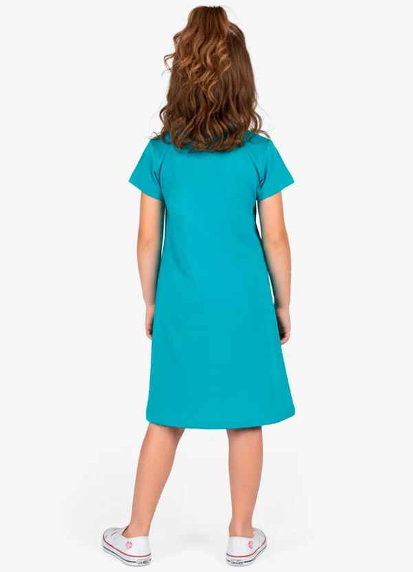 Select - Vestido Feminino Infantil em Molecotton Azul 2