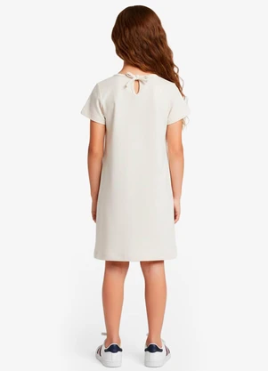 Select - Vestido Feminino Infantil em Molecotton Bege - SELECT