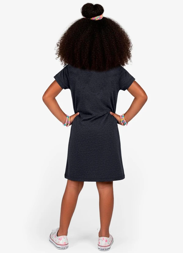 Select - Vestido Feminino Infantil em Molecotton Cinza 2