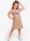 Select - Vestido Feminino Infantil em Molecotton Preto - variação: Marrom