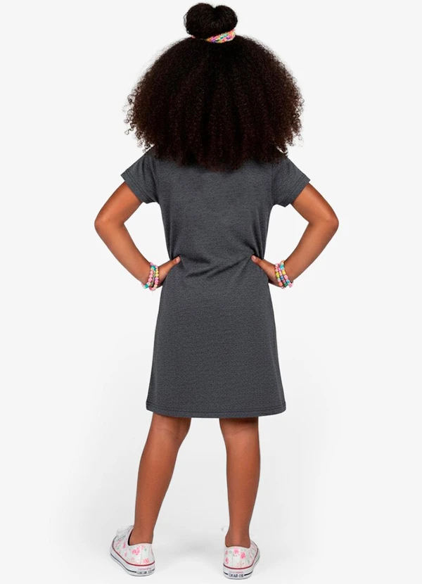 Select - Vestido Feminino Infantil em Molecotton Preto 2