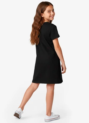 Select - Vestido Feminino Infantil em Molecotton Preto - SELECT