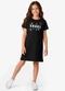 Select - Vestido Feminino Infantil em Molecotton Bege - variação: Preto