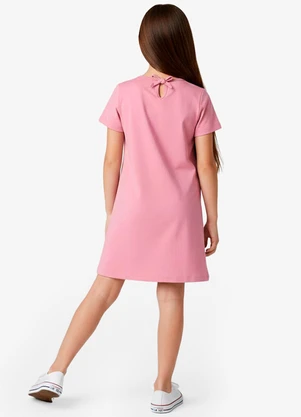 Select - Vestido Feminino Infantil em Molecotton Rosa - SELECT
