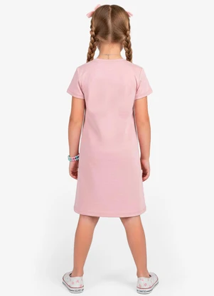 Select - Vestido Feminino Infantil em Molecotton Rosa - SELECT