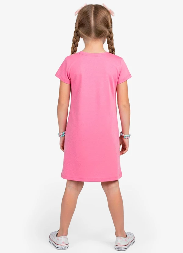 Select - Vestido Feminino Infantil em Molecotton Rosa 2