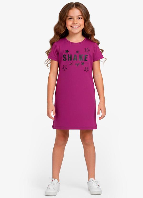 Select - Vestido Feminino Infantil em Molecotton Roxo