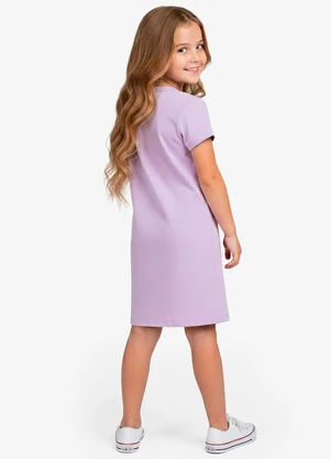 Select - Vestido Feminino Infantil em Molecotton Roxo - SELECT