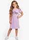 Select - Vestido Feminino Infantil em Molecotton Preto - variação: Roxo
