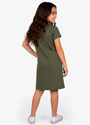 Select - Vestido Feminino Infantil em Molecotton Verde - SELECT